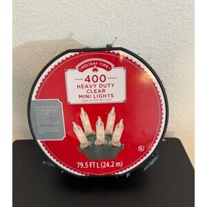 Holiday Time 400 Heavy Duty Clear Mini Lights 79.5 FT